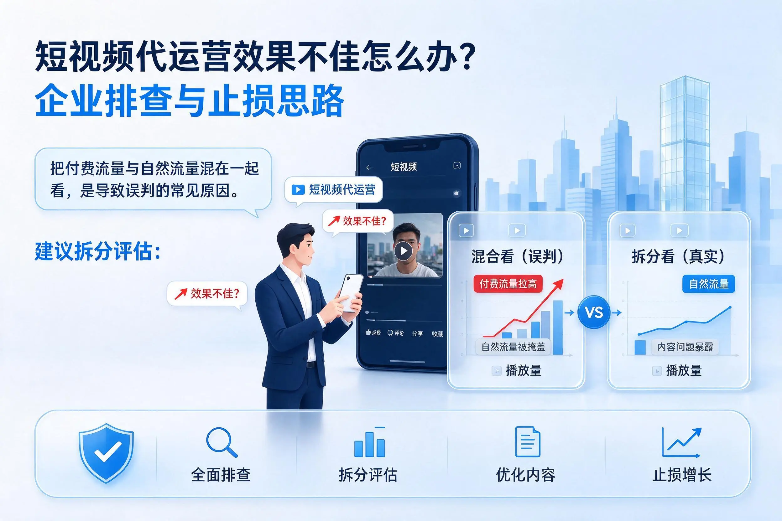 短视频代运营效果不佳怎么办？潮州企业排查与止损思路