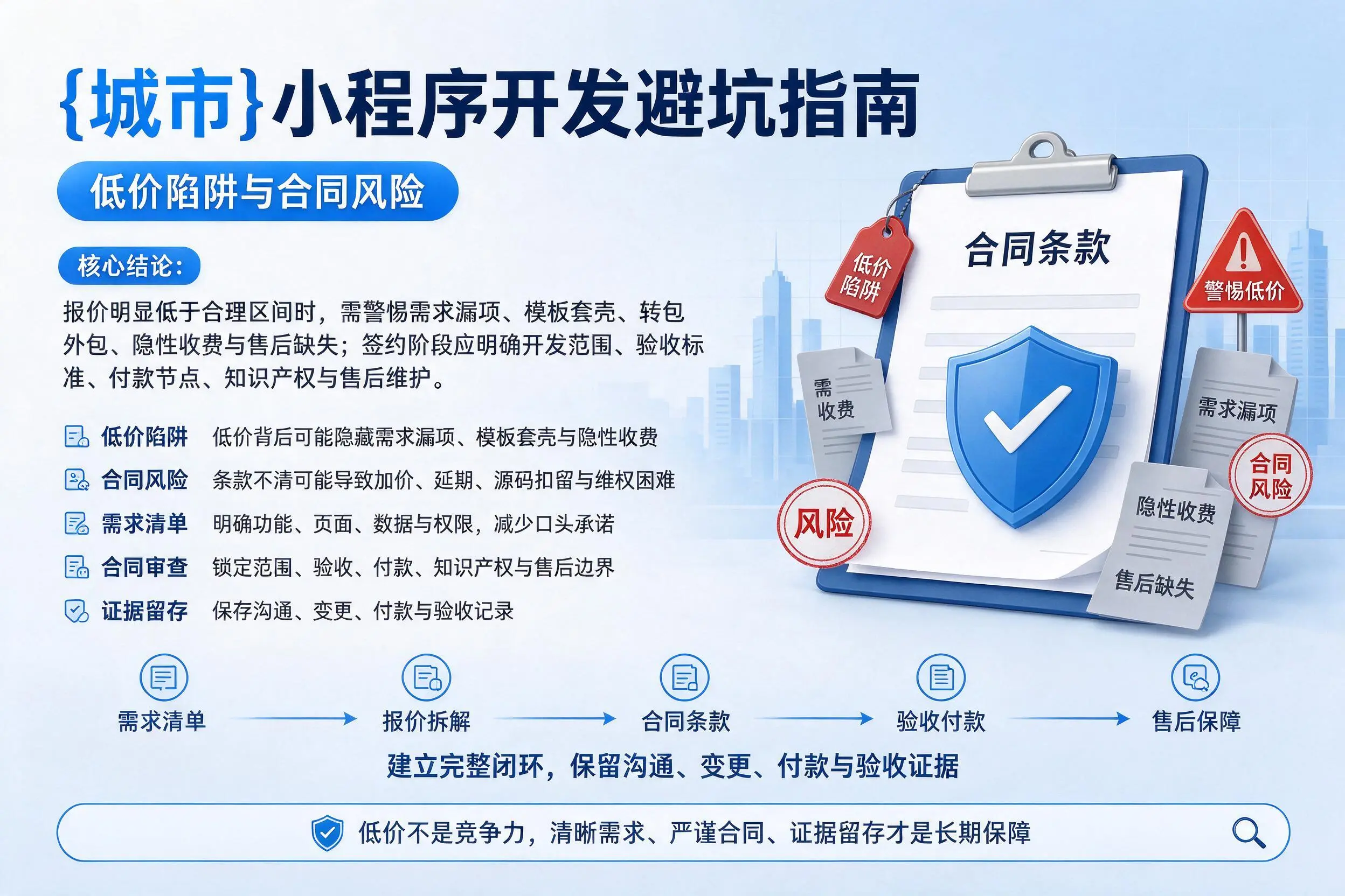 潮州小程序开发避坑指南：低价陷阱与合同风险