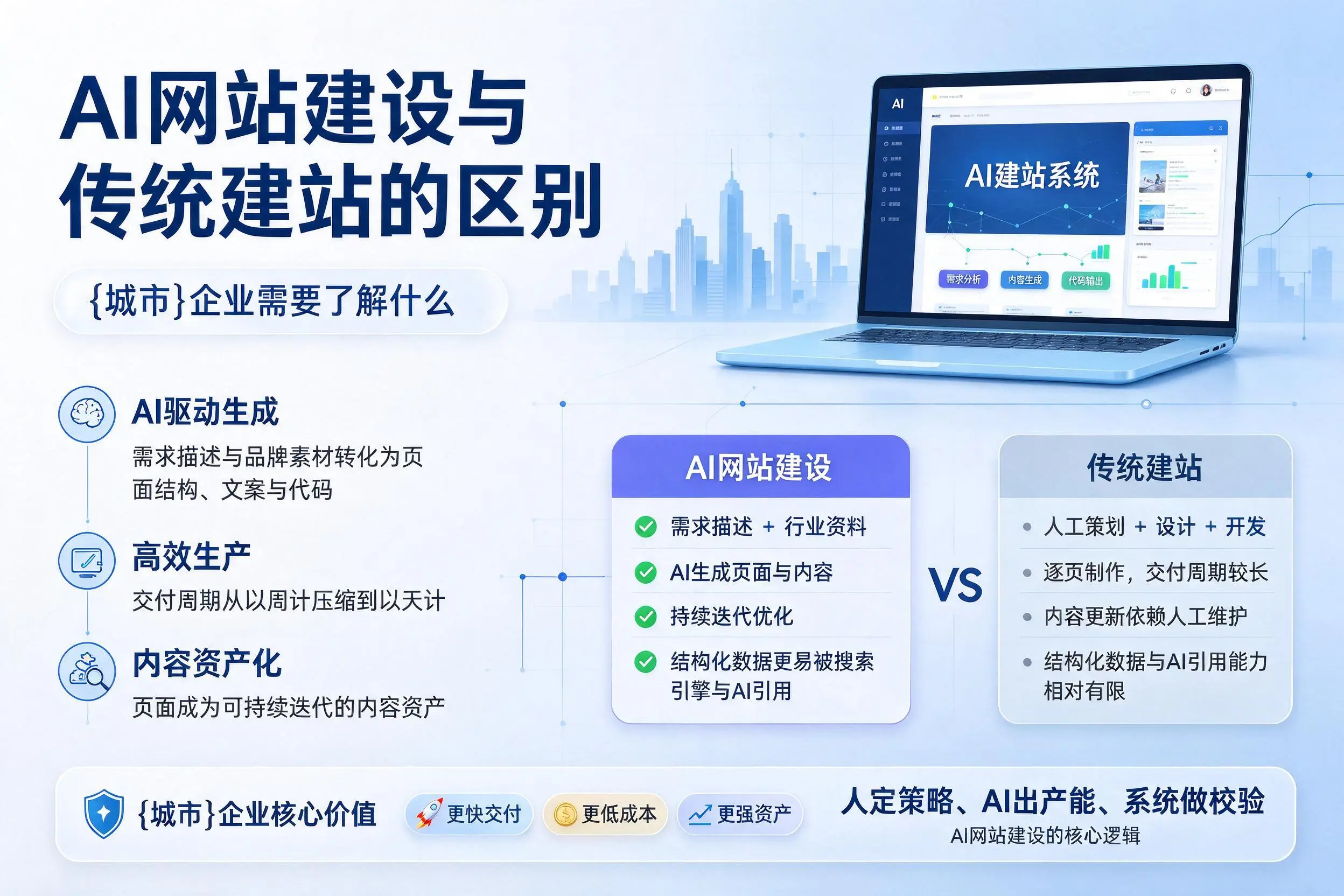 AI网站建设与传统建站的区别，潮州企业需要了解什么