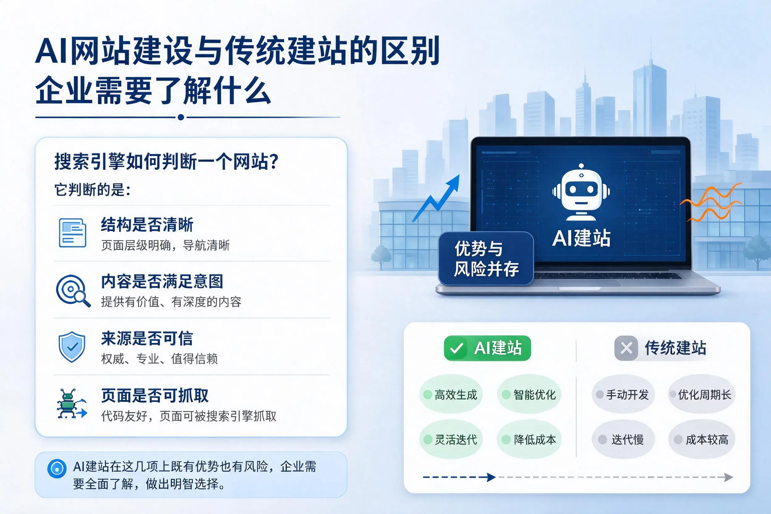 AI网站建设与传统建站的区别，潮州企业需要了解什么