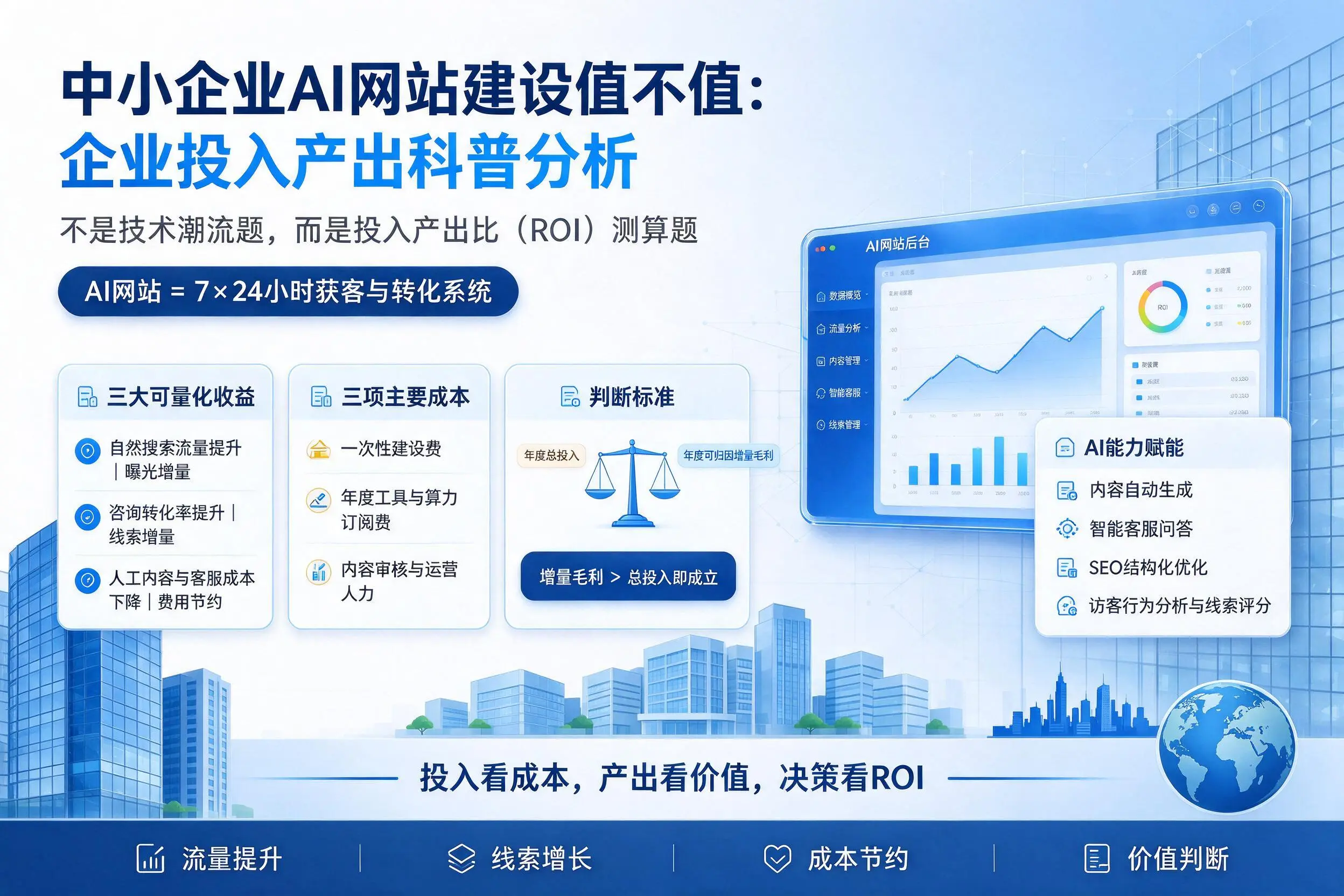 中小企业AI网站建设值不值：潮州企业投入产出科普分析