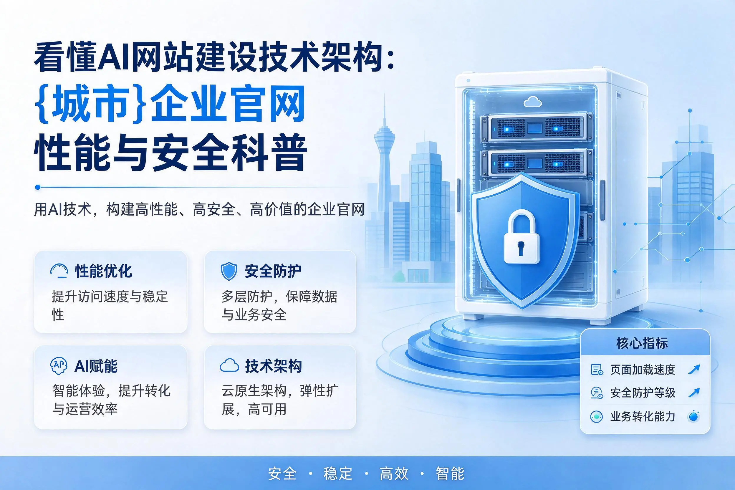 看懂AI网站建设技术架构：潮州企业官网性能与安全科普