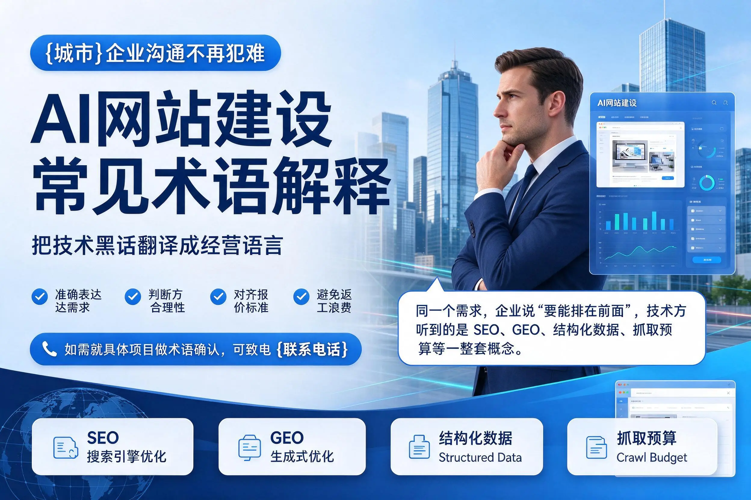 AI网站建设常见术语解释，潮州企业沟通不再犯难
