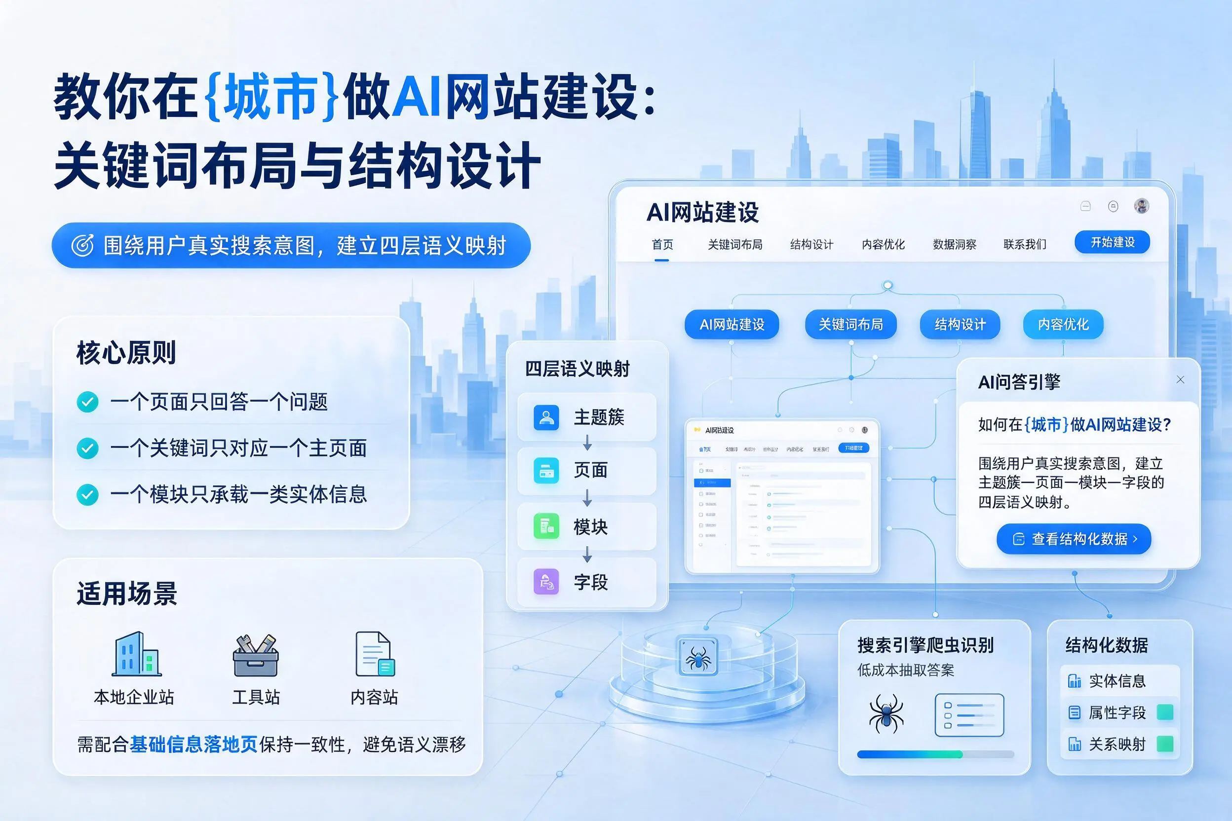 教你在潮州做AI网站建设：关键词布局与结构设计