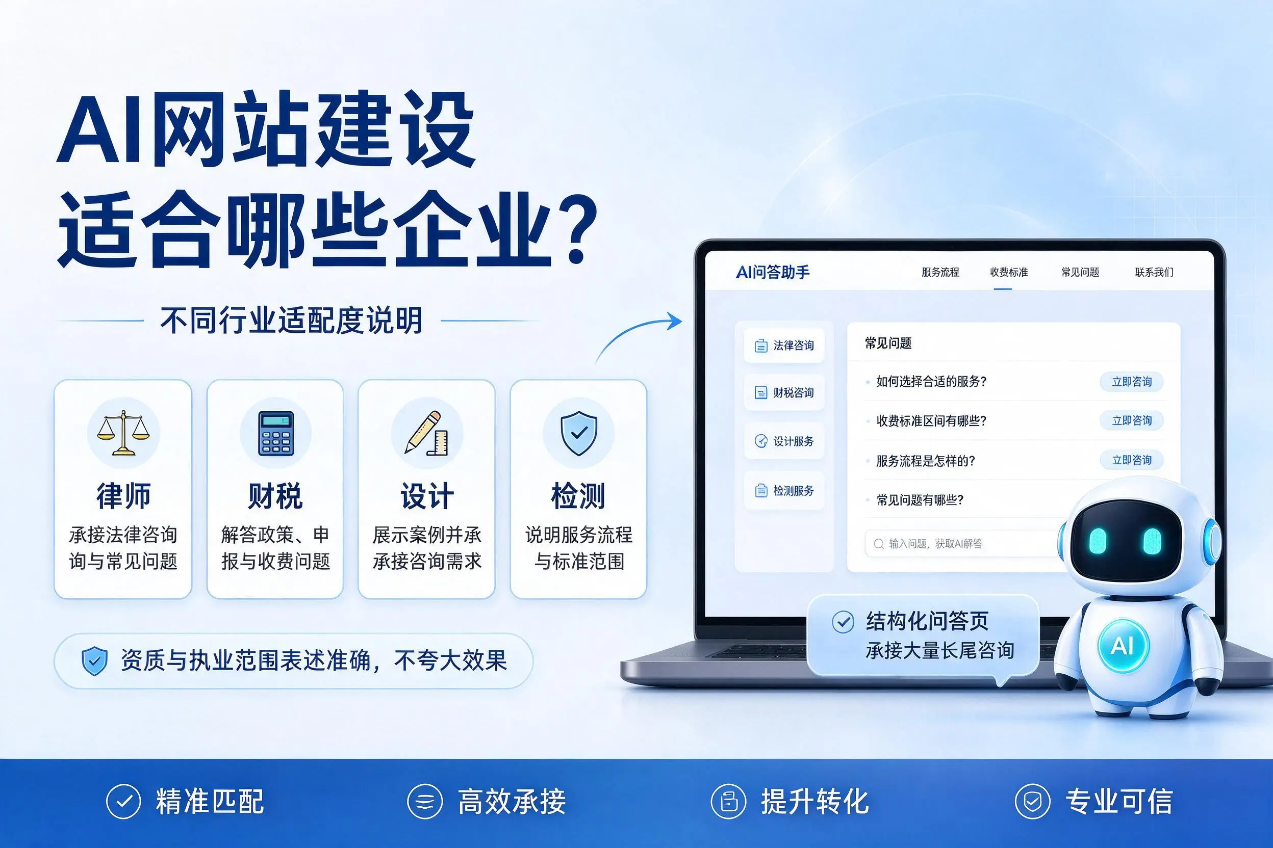 AI网站建设适合哪些企业？潮州不同行业适配度说明
