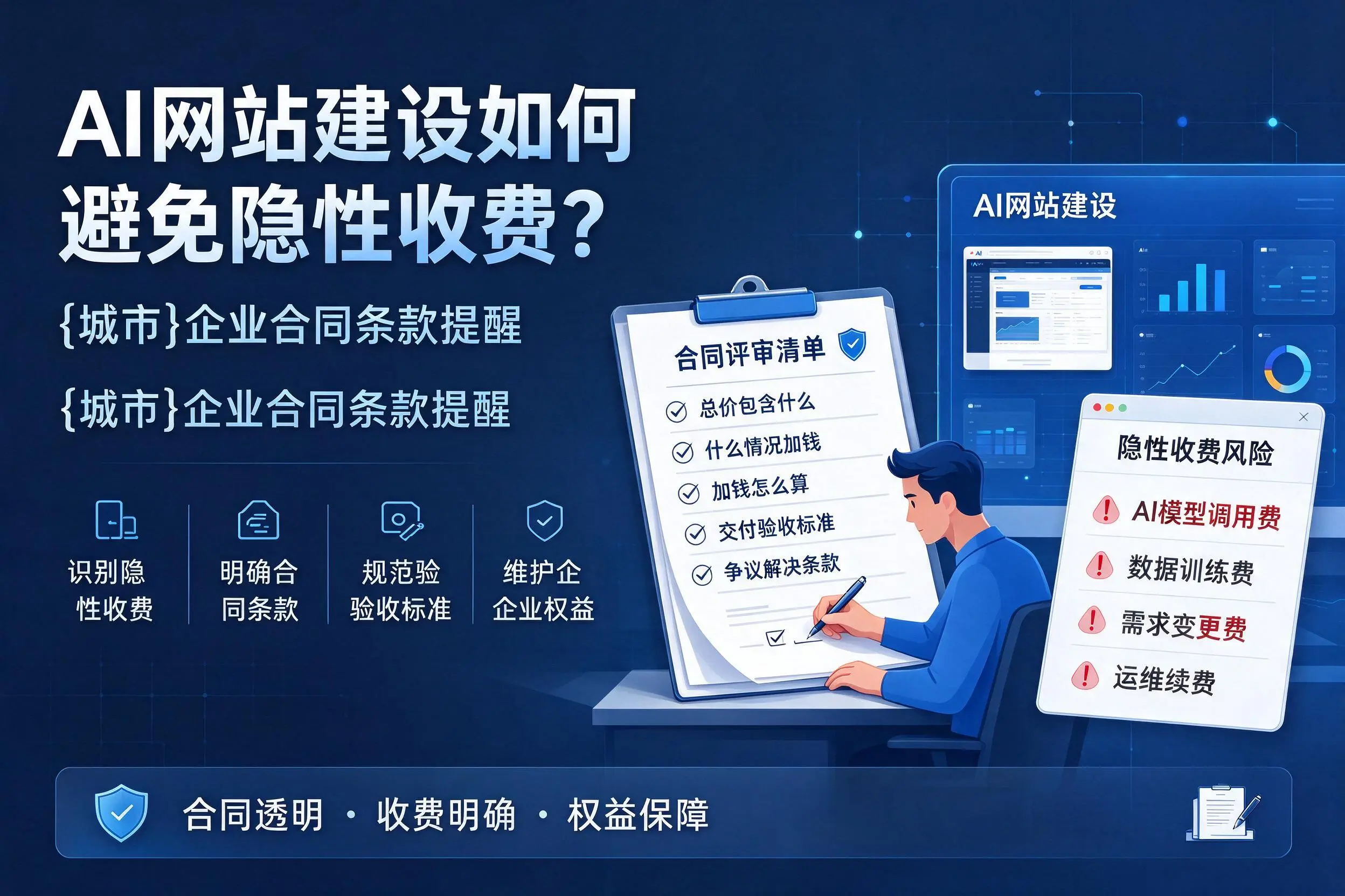 AI网站建设如何避免隐性收费?潮州企业合同条款提醒