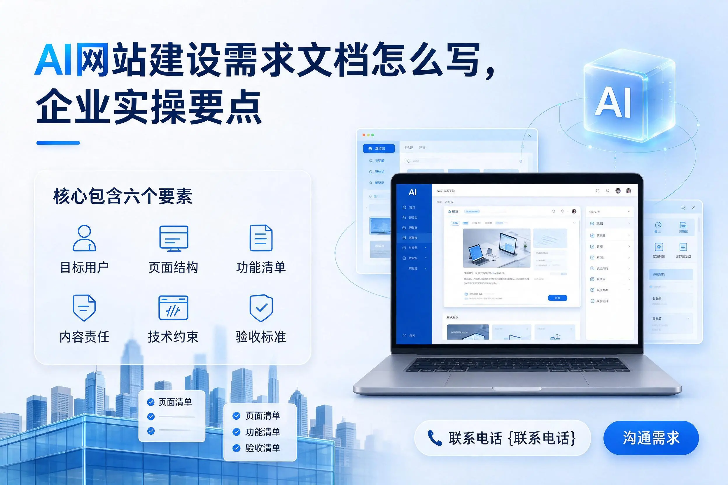 AI网站建设需求文档怎么写,潮州企业实操要点